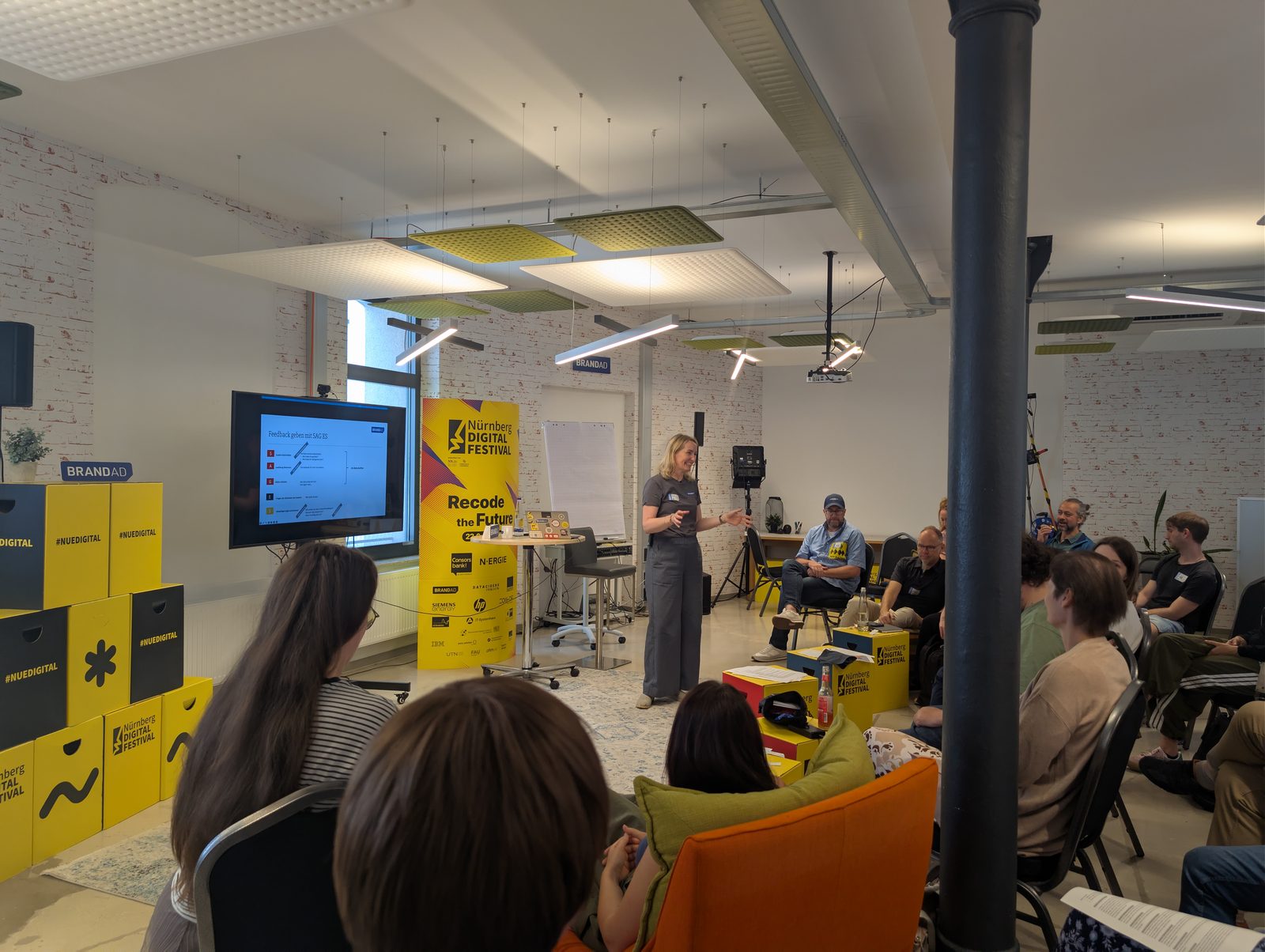 Workshop von Katharina Bollig mit Publikum beim Nürnberg Digital Festival